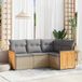 Maison Exclusive - Ensemble de meubles de jardin 4 pièces avec canapé et coussins, beige, en polyrotin