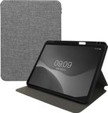 kwmobile Case Compatible with Apple iPad Pro 11" (2024) - Slim Book Style Tablet Cover with Stand Feature - Grey