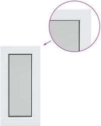 vidaXL - Vast raam - PVC - Wit - Links binnendraaiend - 35 x 70 cm
