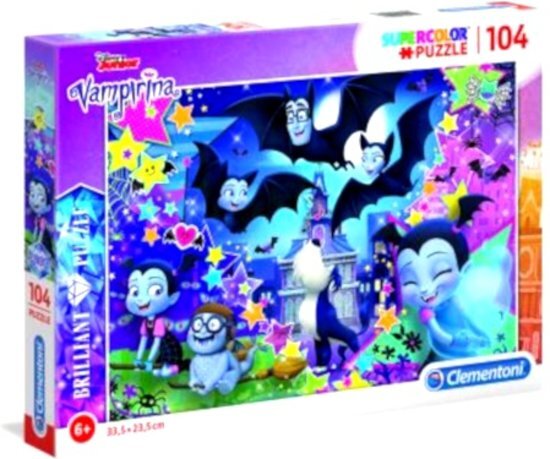 Clementoni Puzzel Brilliant Puzzle Vampirina 104 Stukjes