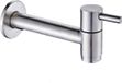 Sans marque Robinet de lavabo de salle de bain en acier inoxydable Robinet de vadrouille d'étang Montage mural Robinet d'eau froide Robinet utilitaire de jardin/buanderie G1/2'' filetage