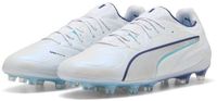Puma King 20 Ultimate FG/AG voetbalschoenen voor heren, maat 40, zilver/blauw