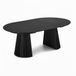 Hioshop Tokyo eetkamertafel zwart eik fineer ø120x120-160-200cm