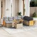 Maison Exclusive - Ensemble de meubles de jardin 9 pièces avec canapé et coussins, beige, en polyrotin