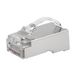 ROLINE RJ45-stekker, afgeschermd, Cat.6/6A (klasse E/EA), enkelvoudige doorvoer, voor massieve/soepele draad, 10 stuks