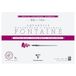 Clairefontaine 976043C Bloc Encollé 4 Côtés Fontaine Extra Blanc - 12 Feuilles Papier Aquarelle Extra Blanc 100% Coton Grain Fin - Qualité Professionnelle 51x36cm 300g