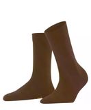 FALKE Softmerino eenkleurig wol katoen sokken dames bruin - maat 39-40