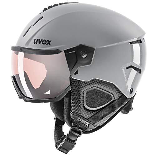 UVEX instinct visor pro v, Skihelm Unisex-Volwassene, rhino, 53-55 cm