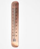 Homescapes Metall-Wandthermometer Kupfer