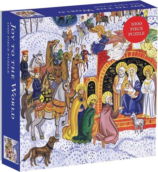 Galison Joy to the World Square Boxed 1000 Piece Puzzle