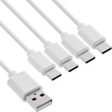 InLine 35146W USB-kabel USB 2.0 0,5 m USB A 4 x USB-C Wit