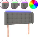 vidaXL LED Headboard - 93x16x78/88 cm - Fabric - Dark Grey