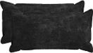 vidaXL - Taie d'oreiller - 2 pièces - BOIS - Anthracite - 40 x 80 cm - Tissu chenille