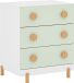en.casa Commode Vaarentaa avec 3 tiroirs 55x41x66 cm vert menthe