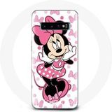 Maniacase Hoesje voor Samsung Galaxy S10 Plus Minnie Mouse Schattig Roze Cartoon