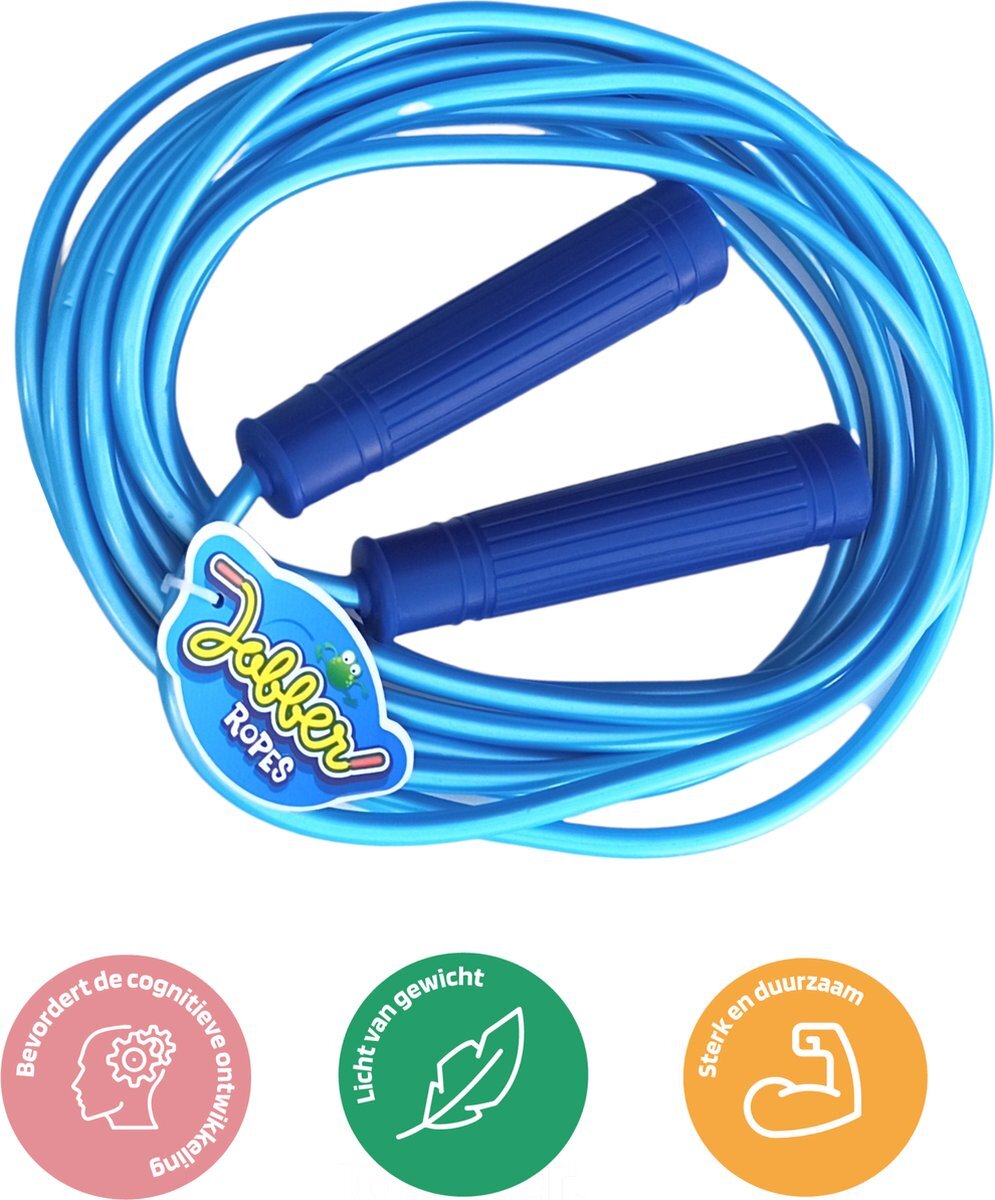 Jobber Toys Jobber - Lang springtouw - Kinderen - Verstelbaar - 5 meter - BLAUW