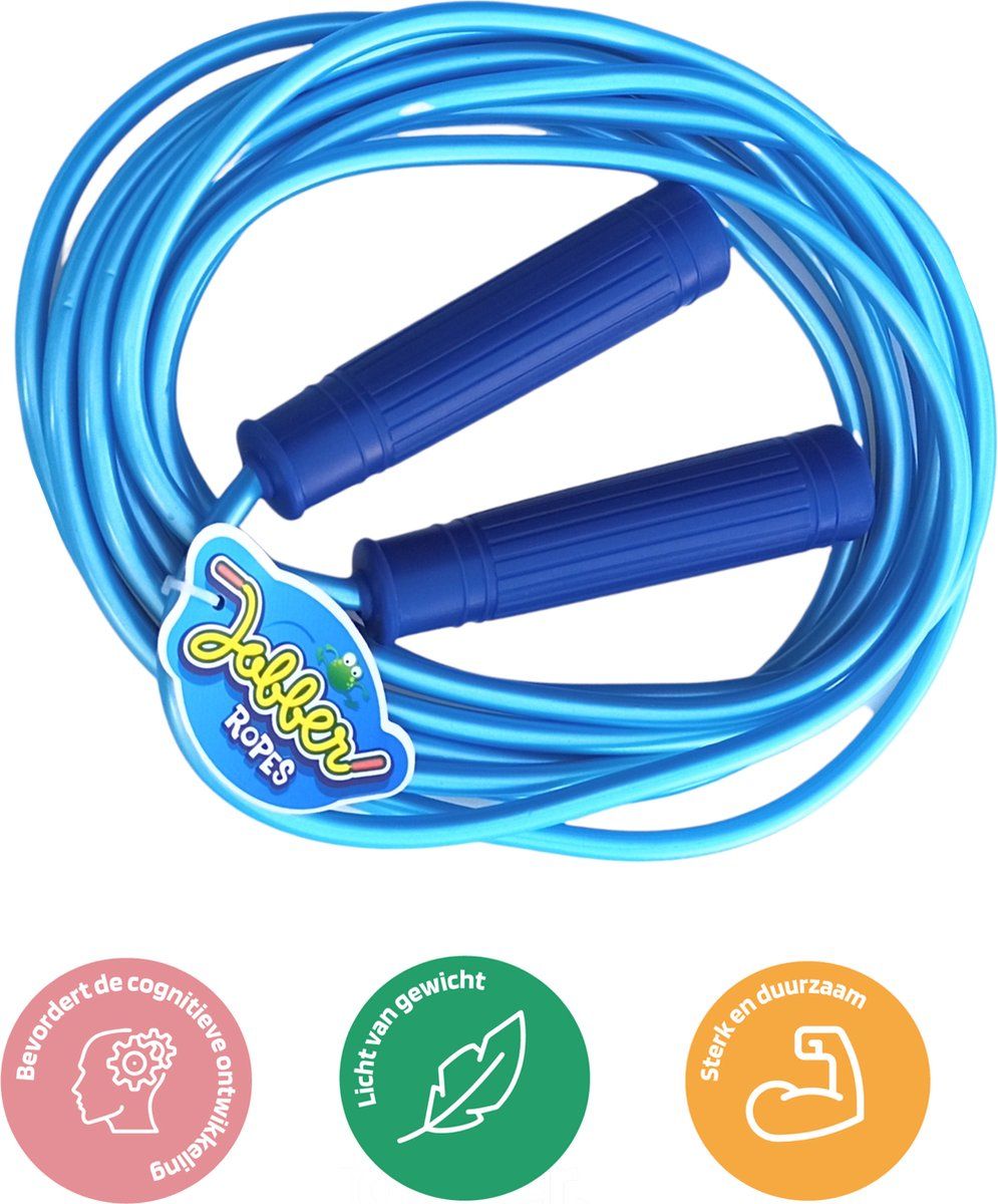 Jobber Toys Jobber - Springtouw - Kinderen - Verstelbaar - 5 meter - Blauw