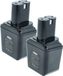 Bosch vhbw 2x Batterie Ersatz für Bosch 2607335012, 2 607 335 012, 26073000002, 2 607 3000 002, 2 607 300 002, 2607300002 für Werkzeug (3000 mAh, NiMH, 9,6 V)