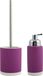 MSV Accessoires de salle de bain - violet - pompe à savon et brosse WC