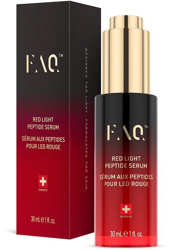 FAQ Red Light Peptide Serum – Hyaluronzuur & Peptide Gezichtsserum voor Vrouwen & Mannen, Hydraterende Huidverzorging ter Versterking van LED-Lichtroutines