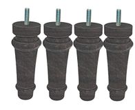 Margot Royal Louis XVI set met 4 poten voor lattenbodem, 5,5 x 5,5 x 18 cm 5,5 x 5,5 x 15 cm Grijs eiken