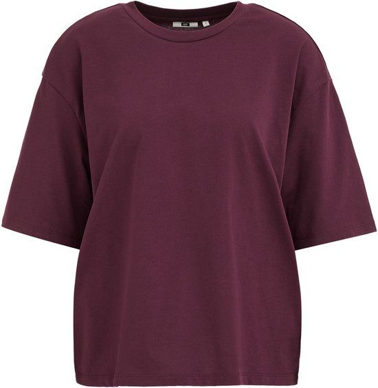 WE Fashion Dames oversized jersey T-shirt met kant