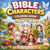 Old Testament Bible Characters Coloring Book for Kids
