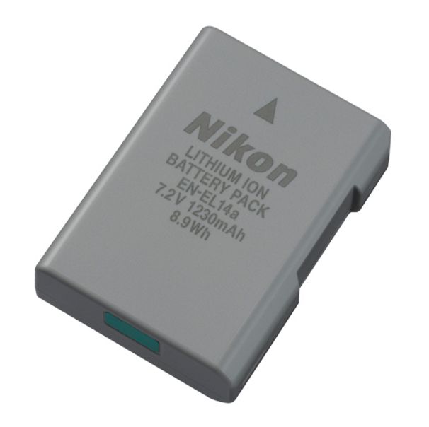 Nikon EN-EL14a Camera Battery - 1230 mAh