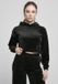 Urban Classics Velvet Oversized Crop Hoodie Noir M