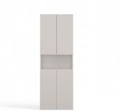 TOP E SHOP Nel Nel - Badkamerkolomkast - Met wasmand - Greeploos TIP-ON - Kleur cashmere