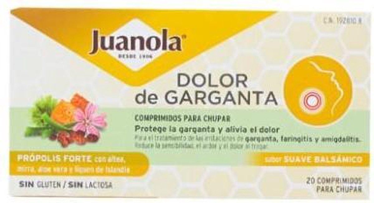 JUANOLA Dolor De Garganta 20 Comprimidos Para Chupar