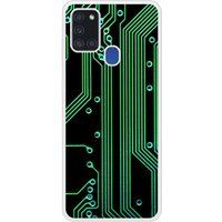 Samsung Galaxy A21S Texture circuit geek Verstevigd hoesje met sublimatie bedrukking
