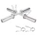 Korte halters, 50 cm, nr. 2 lange halters met veersluitingen, set bodybuilding home gym diameter 50 mm