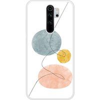 One line Blauw Beschermende siliconen case compatibel met Redmi Note 8 Pro
