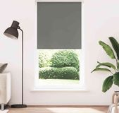 Maison Exclusive - Rolgordijn verduisterend, gris, 95x230 cm