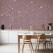 Papier peint photo ciel nocturne - Constellations et étoiles artistiques aux tons pastel / Motifs galactiques