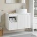 Maison Exclusive - Set de deux meubles de salle de bain, blanc, dimensions : 79,5 x 44,5 x 80 cm