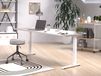 ROBERT Bureau à hauteur réglable 180 cm cachemire/blanc