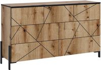 Vicco Hatto Dressoir – 139.8 x 80.2 cm met 7 lades Eiken
