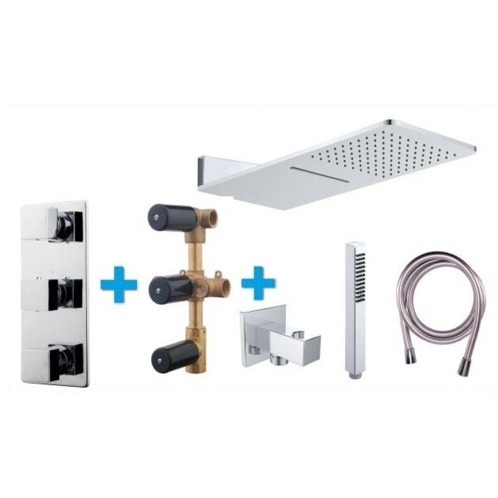 Wiesbaden One Pack inbouwthermostaatset type 116 24x55 29.5015 - Chroom