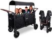 WonderFold W6LUXP Bolderkar - 6-zits Kinderwagen - Opvouwbaar - Zwart