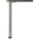 CAMAR 62069A001RN tafelvoet Aluminia ø 80 mm, lengte 690 mm, aluminium zilver gegroefd