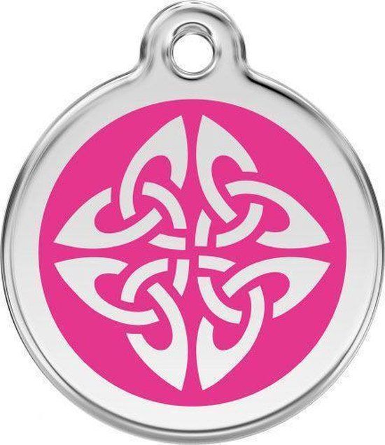 Red Dingo Hondenpenning 20 mm tribal hard roze