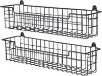 GUUKAR Kruidenrek, wandrek voor kastdeur, ruimtebesparend, voor keuken, zwart, 2 stuks