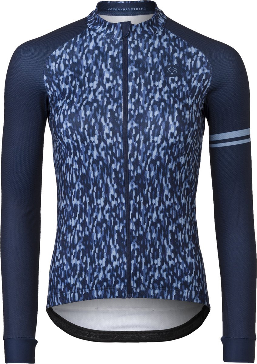 AGU Melange Fietsshirt Lange Mouwen Essential Dames - Blauw - XS