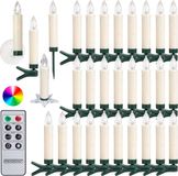Monzana Deuba LED Kaars Kerstverlichting – 30 Stuks op Batterij – Dimbaar Multicolor