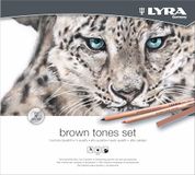 LYRA Brown Tones Schetching-set, 25 metalen etui, L2051250, bruin