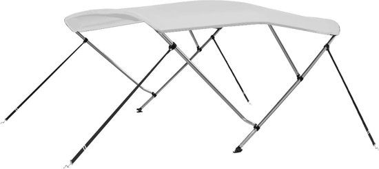 vidaXL Biminitop - 3-boogs - 183x160x137 cm - wit