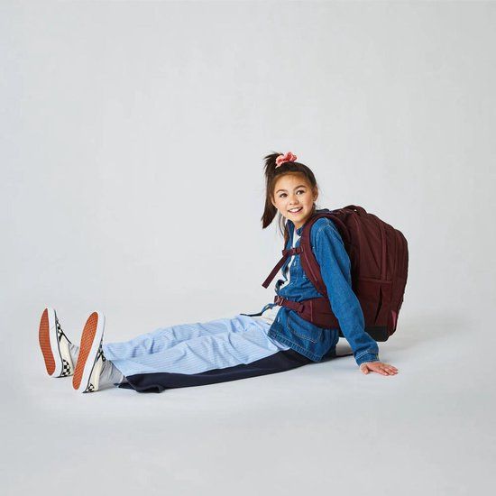 Satch Schoolrugzak met laptopvak Skandi Edition Match Nordic Ruby Wijnrood