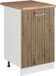 Vicco R-Line meuble bas de cuisine, chêne artisanal/blanc, plan de travail en chêne doré de 50 cm